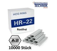 D-RING Agrafe Hog RING SR15 15GA HR22 inox A2 pour pince à anneaux TR201 TR203 10M KL-85