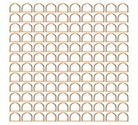 D Rings Buckle Multipurpose Heavy Duty Zinc Alloy Metal Small DIY Half Round D Rings for Handbag Belt Key Chain Accessories Gold Silver 120pcs (Gold)