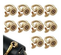 D Rings for Purse - 10 Pieces Rotatable Bag Rivets | Metal Strap Making