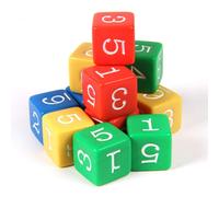 D?s color?s en plastique hand2mind de 3/4 po (lot de 12)