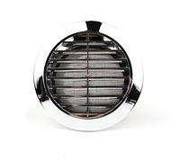 D&S Vertriebs Grille d'aération ronde en plastique pour moustiquaire Chromé Ø 60 mm