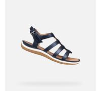 Geox Femme Vega D Sandales Plates, Jean DK, 38 EU