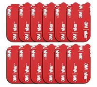 D.SKING Lot de 12 autocollants rectangulaires 3M de rechange pour tableau de bord magnétique de voiture, téléphone portable, pièces autocollantes de base double face 3M VHB (rouge)