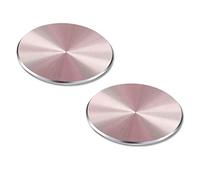 D.Sking Lot de 2 plaques métalliques de rechange pour support de téléphone de voiture 3 m - Plaques métalliques adhésives pour CD de voiture (or rose)