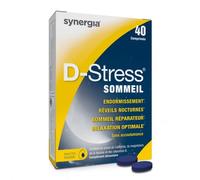 Synergia D-Stress Sommeil – Eschscholtzia, Magnésium 3e Gén., Taurine, Vitamines B – 40 comprimés