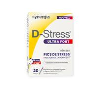 Synergia Complément alimentaire D-Stress Ultra Forte — Gère les pics de stress — 20 sachets