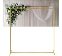 D Support carré en métal pour toile de fond de mariage 2 m robuste e pour compositions florales et bals, 100 x 200 cm