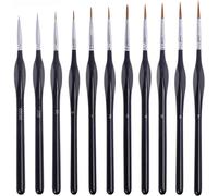 D¿¿Tail Pinceau, 11 Pi¿¿Ces Pinceaux Peinture Acrylique, Nylon Pinceaux Artiste, Ensemble De Pinceaux Aquarelle ¿¿ L'huile Pour Gouache Acrylique, Les Artistes Enfant D¿¿Butants Amateurs De Peinture