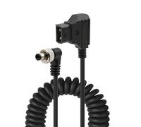 D-Tap Câble d'alimentation spiralé DC 5,5 x 2,1 mm/2,5 mm pour écran Atomos Ninja V Shogun PIX-E7 PIX-E5 Hollyland Mars 400S Blackmagic Video Assist SmallHD 702, 16"-40"