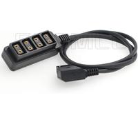 D-tap Male to 4 Port Female Splitter Power Cable for Anton Bauer V-Mount Battery (Straight Cable)