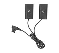D Tap vers Batterie factice NP F970 F570 F550, coupleur CC 2 en 1 pour Moniteur Ninja V, Alimentation pour Appareil Photo numérique à lumière LED avec Deux Sorties F550, 7,4 V 3 A
