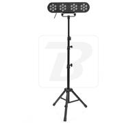 BoomTone DJ D-Tiene Jeu de lumières multicolore Disco Club DJ, 28 LED RGB de 1W, Dimmer, Kit complet avec support. Réglable en hauteur. Programmes automatiques, détection sonore, télécommande fournie.
