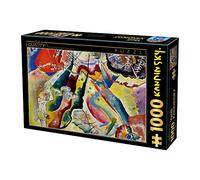 D-Toys Puzzle 1000 Teile Kandinsky Vassily Painting with Red Spot pièces Point Rouge, KA02