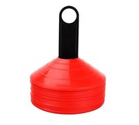 D-Work 50 PCS Coupelles, Cônes, Plots d'entrainement et de Marquage Tout Type de Sport D. 20 x Ht. 5 cm 26 GR avec Support