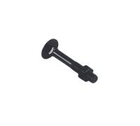 D-Work - Boulon tête ronde collet carré 6 x 60 mm TRCC Zingué noir - Boite de 100 pcs - DIAMWOOD BTRCC0606006B