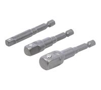 D-Work Jeu d'Adaptateurs pour Visseuses - Hexagone Mâle 6,3 mm, Femelle 6,3/10/12,5 mm - 3 pcs - Compatibilité et Polyvalence