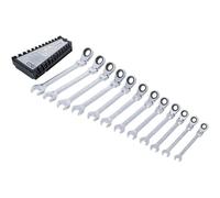 D-Work Jeu de Clés Mixtes à Cliquet Pliable 8-19 mm - 12 pcs - Précision et Gain de Temps - Zones Difficiles