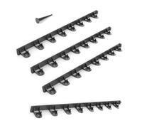 D-Work Kit Bordure de Jardin Flexible en PP et PE - 4 Mètres - 4,5 cm de Hauteur - Épaisseur 4,5 mm - 16 Piquets Inclus - Couleur Noir RAL 9005