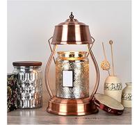 D-Work Lampe Chauffante pour Bougie Parfumée avec Luminosité Réglable - Ht. 29,5 cm - D. 16 cm - Ampoule GU10 35W - Poignée Transport - Cuivre