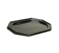 D-Work Plateaux de Présentation Octogonaux avec finition noire - Lot de 10 - Dimensions 27 x 19 cm - Épaisseur standard - Design moderne - Idéal pour buffets et événements