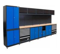 D-Work Système d Unité Murale Compact 6 Modules - Bois, 58 x 202.5 x 3.9 cm - Rangement Pratique et Design
