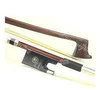 D Z Strad Archet de violon - Modèle 200 - Archet en bois du Brésil avec grenouille fleur de lys en ébène avec grenouille aux yeux parisiens (1/4 - Taille)