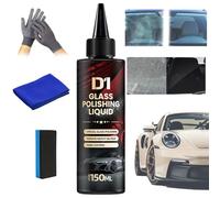 D1 Glass Polishing Liquid, 150ml D1 Glass Polishing, Scratch Remover for Car Windows, Anti-Fog Hydrophobic Coating Spray, Removes Coatings, Scratches, Wiper Marks (1 stuk)