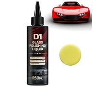 D1 Glass Polishing Liquid, Auto Glass Scratch Care Polishing Fluid, Anti-Fog Hydrophobic Coating Spray, Scratches, Wiper Marks & Oil Film with Sponge (1Pcs)