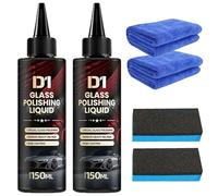 D1 Glass Polishing Liquid,Auto Glass Scratch Care Polishing Fluid,Car Polish, Water Spot Remover (2 PCS)