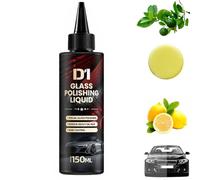 D1 Glass Polishing Liquid, Car Glass Oil Film Remover & Auto Scratch Repair Compound, Car Scratch Remover, Anti-Fog Hydrophobic Coating Spray, Scratches, Wiper Marks & Oil Film with Sponge (1pcs)