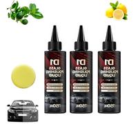 D1 Glass Polishing Liquid, Car Glass Oil Film Remover & Auto Scratch Repair Compound, Car Scratch Remover, Anti-Fog Hydrophobic Coating Spray, Scratches,Oil Film with Sponge (3pcs)