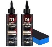 D1 Glass Polishing Liquid, D1 Car Glass Polish - Auto Scratch Care Polishing Fluid, Ultimate Paint Restorer, Eliminates Swirls, Wiper Marks & Oil FilmCoatings, Waxes, Oils and More (1pcs)
