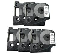D1 Label Tape 45013 S0720530 Compatible avec DYMO LabelManager 160 100 150 200 Noir sur Blanc 1/2" x 23 Pieds, 5 Cartouches