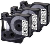 D1 Tape Compatible with LabelManager 160 210D 360D 420P 450D 500TS Black on Clear 12mm x 7m (Pack of 3)