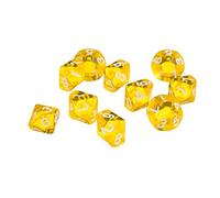 D10 Lot de 10 dés à dix côtés pour jeux de rôle Jaune