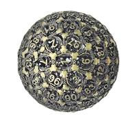 D100 Dice en métal-Dice lourd, dés polyédriques à 100 côtés, outil de jeu de rôle de précision | Die simple à 100 côtés pour les joueurs sérieux, collectionneurs et passionnés, idéal pour la raccolle