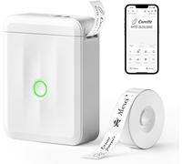 D110 Label Maker with Adhesive Tape,Portable Bluetooth Thermal Printer for Organizing Office Home Storage,Upgraded Sticker Labeling Machine,White