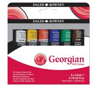 [D111900150] DALER ROWNEY Peinture à l'huile GEORGIAN Oil 6X22ML SET INITIATION