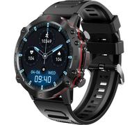 D12 Montre intelligente à écran tactile IPS de 1,39 pouce, BT5.2 | IP67 étanche | Surveillance de la santé | Rappel intelligent | Appels Bluetooth | Modes sportifs multiples, noir