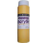 Daler Rowney Bouteille de peinture acrylique Graduate Jaune de Naples 500 ml