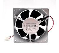 D1238B24B9CZ-44 12038 120x120x38mm 24V 0.82A 2-Wire 2-Pin Cooling Fan Aluminum Frame High Airflow Cooling for Inverter PLC Cabinet Welding Robot