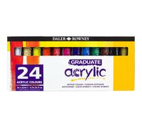[D123900024] DALER ROWNEY Set 24 Tubes 22ml Peinture Acrylique Graduate