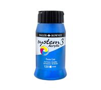 [D129500120] DALER ROWNEY Flacon 500ml Peinture System3 Acrylique bleu cyan