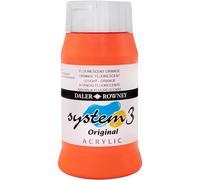 [D129500653] DALER ROWNEY Flacon 500ml Peinture System3 Acrylique Orange fluo