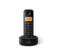 Philips D1601B/01 - Téléphone DECT sans Fil avec 1 Combiné, Grand Écran (4,1 cm) et Identification de l'Appelant - Noir