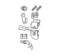 D1b341mar - serrure de rechange pour coffre sh33, Taglia unica, Noir