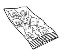 Shad Vis de rechange pour grille valise Coffre SH33 Argent