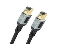 D1C13356 RJ45 Câble réseau, câble patch CAT 8.1 7.50 m noir, or