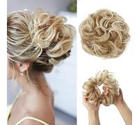 D1DCOHB Hair Bun， Postiche en Chignon désordonné, postiche for Femme, Extension de Queue de Cheval, Cheveux Humains, décorations de Cheveux, Extensions chignons ébouriffées(27T60)