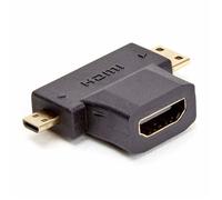 D2 Diffusion Adaptateur 0 micro et mini HDMI mâle vers HDMI femelle
